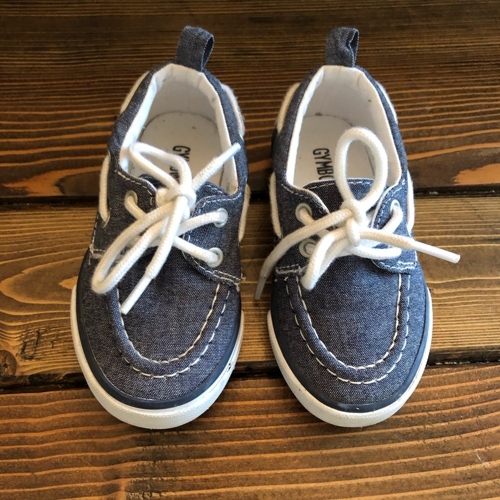 Gymboree Boys Chambray Grey Boat Shoes